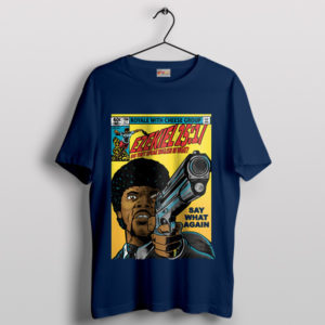 Ezekiel 2517 Pulp Fiction Quote Navy T-Shirt
