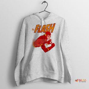 Faster than Lightning The Flash Comic Sport Grey Hoodie