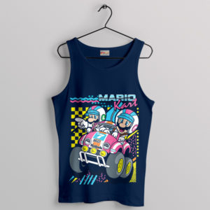 Fastest Mario Kart Game Merch Navy Tank Top