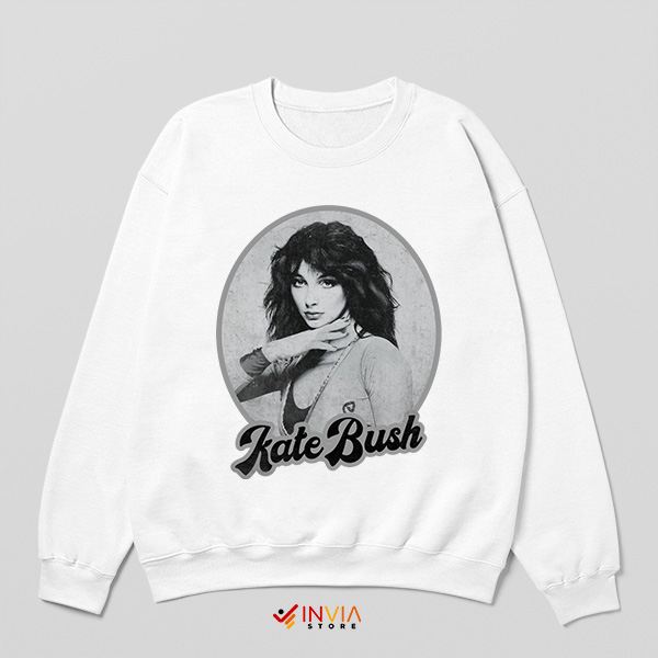 Feel the Music Vintage Kate Bush White Sweatshirt