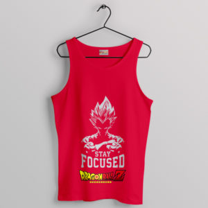 Focused Like a Saiyan Vegeta Red Tank Top