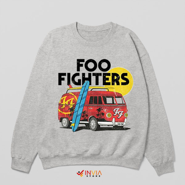 Foo Fighters Van Tour Graphic Sport Grey Sweatshirt