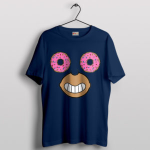 Funny Face Homer Donut Supplier Navy T-Shirt
