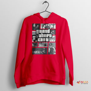 Game On Mario Kart Grand Theft Auto Red Hoodie