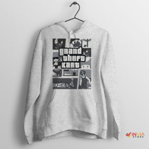 Game On Mario Kart Grand Theft Auto Sport Grey Hoodie