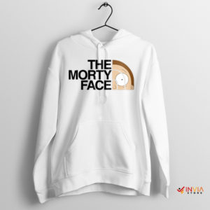 Get Schwifty The North Morty Face White Hoodie
