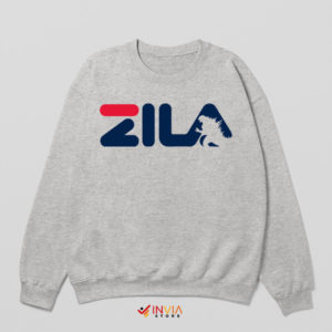 Godzilla Final Wars Fila Style Sport Grey Sweatshirt