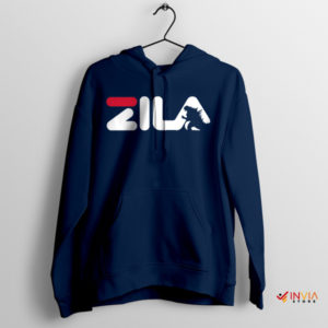 Godzilla Kaiju Monster Fila Navy Hoodie