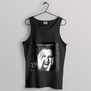 Graphic Taylor Outfits Reputation Black Tank Top