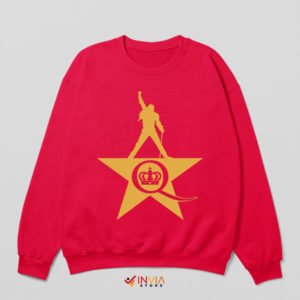 Hollywood Tribute Freddie Mercury Red Sweatshirt