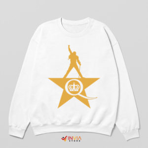 Hollywood Tribute Freddie Mercury White Sweatshirt