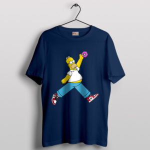 Homer's Flavorful Air Jordan Meme Navy T-Shirt