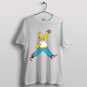 Homer's Flavorful Air Jordan Meme Sport Grey T-Shirt