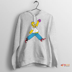 Homer's Sneakerhead Delight Air Jordan Sport Grey Hoodie