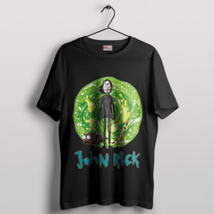 Interdimensional Action John Rick Sanchez Black T-Shirt