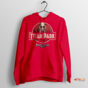 Invasion Attack on Titan Jurassic Park Red Hoodie