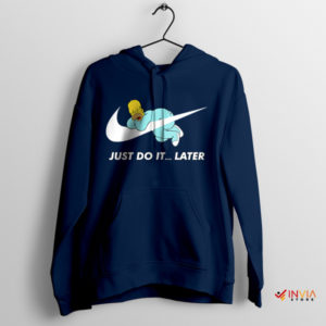 Lazy Homer Sleep Just Do It Later Navy Hoodie
