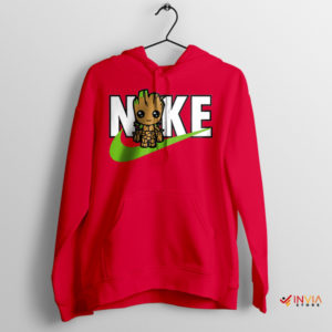 Marvel Groot Comics Nike Symbol Red Hoodie