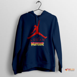 Marvel Wolverine with Nike Air Symbol Navy Hoodie