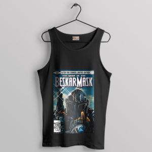 Master the Galaxy Mandalorian Mask Black Tank Top