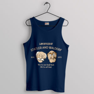 Meets the Law Statler and Waldorf Navy Tank Top