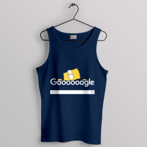 Meme AI Google Bard Cartoon Bart Navy Tank Top