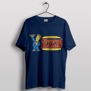 Meme Food Steamed Hams Springfield Navy T-Shirt