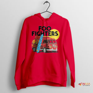 Merch Art Van Tour Foo Fighters Red Hoodie
