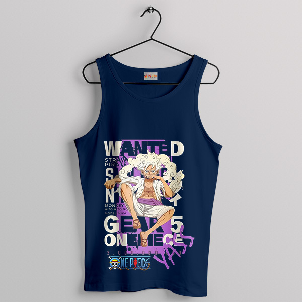 Most Wanted Luffy Gear 5 Graphic Navy Tank Top