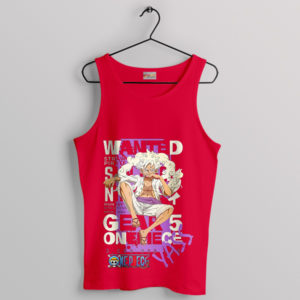 Most Wanted Luffy Gear 5 Graphic Red Tank Top