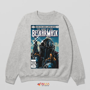 Mysterious Man in Beskar Helmet Sport Grey Sweatshirt