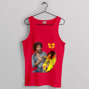 Original Bob Ross Painting Wu Tang Red Tank Top
