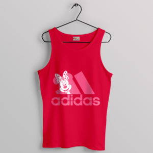 Pop Art Cartoon Minnie Mouse Adidas Red Tank Top