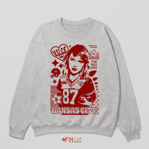 Pop Star Taylor Swift Chiefs NFL Sport Grey Sweatshirt