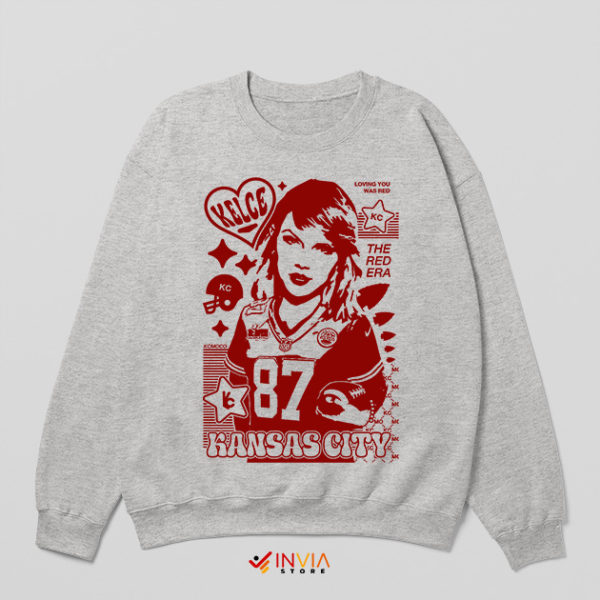 Pop Star Taylor Swift Chiefs NFL Sport Grey Sweatshirt
