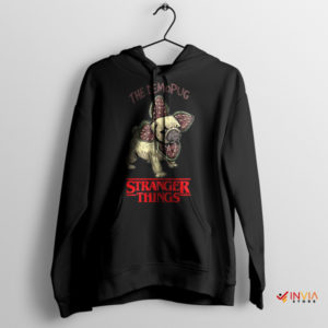 Pug Dog Breed Demogorgon Face Black Hoodie