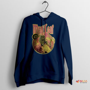 Riding the Highway to Hell Meat Loaf Navy Hoodie