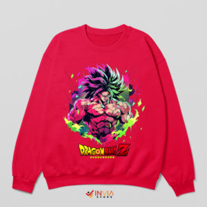 Saiyan Empire with Broly Dragon Ball Red Sweatshirt