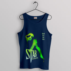 Scream Merch Vintage Stab Movie Navy Tank Top