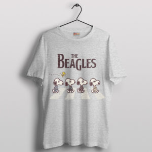 Snoopy Dog in Real Abbey Road Sport Grey T-Shirt
