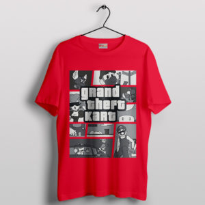 Speed Mario Kart Grand Theft Auto Red T-Shirt