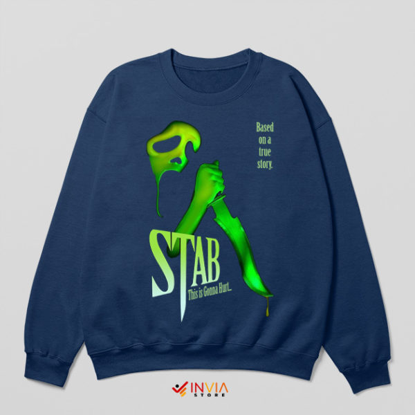 Stab Movie Poster Art Scream Navy Sweatshirt