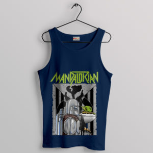 Star Wars Edition Boba Fett Grogu Navy Tank Top