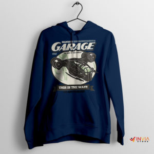 Star Wars Merch Razor Crest Mandalorian Navy Hoodie