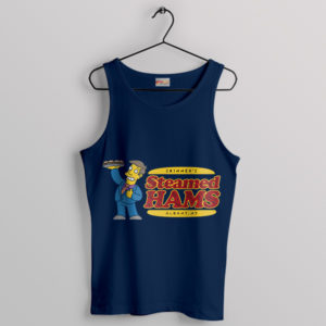 Steamed Hams Dialogue Simpsons Navy Tank Top