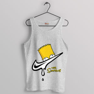 Street Art Swoosh Nike Bart Cartoon Sport Grey Tank Top