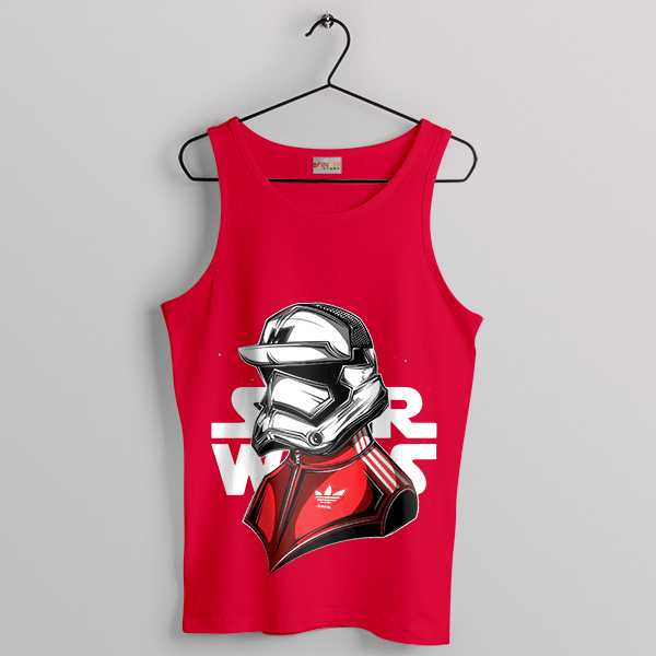 Street Style with Stormtrooper Adidas Red Tank Top