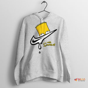 Streetwear Swoosh Nike Bart Cartoon Sport Grey Hoodie