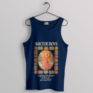 Suicideboys Live Lighting the Flames Navy Tank Top