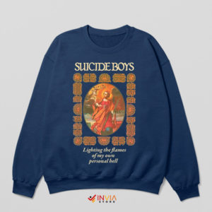 Suicideboys Song Lighting the Flames Navy Sweatshirt